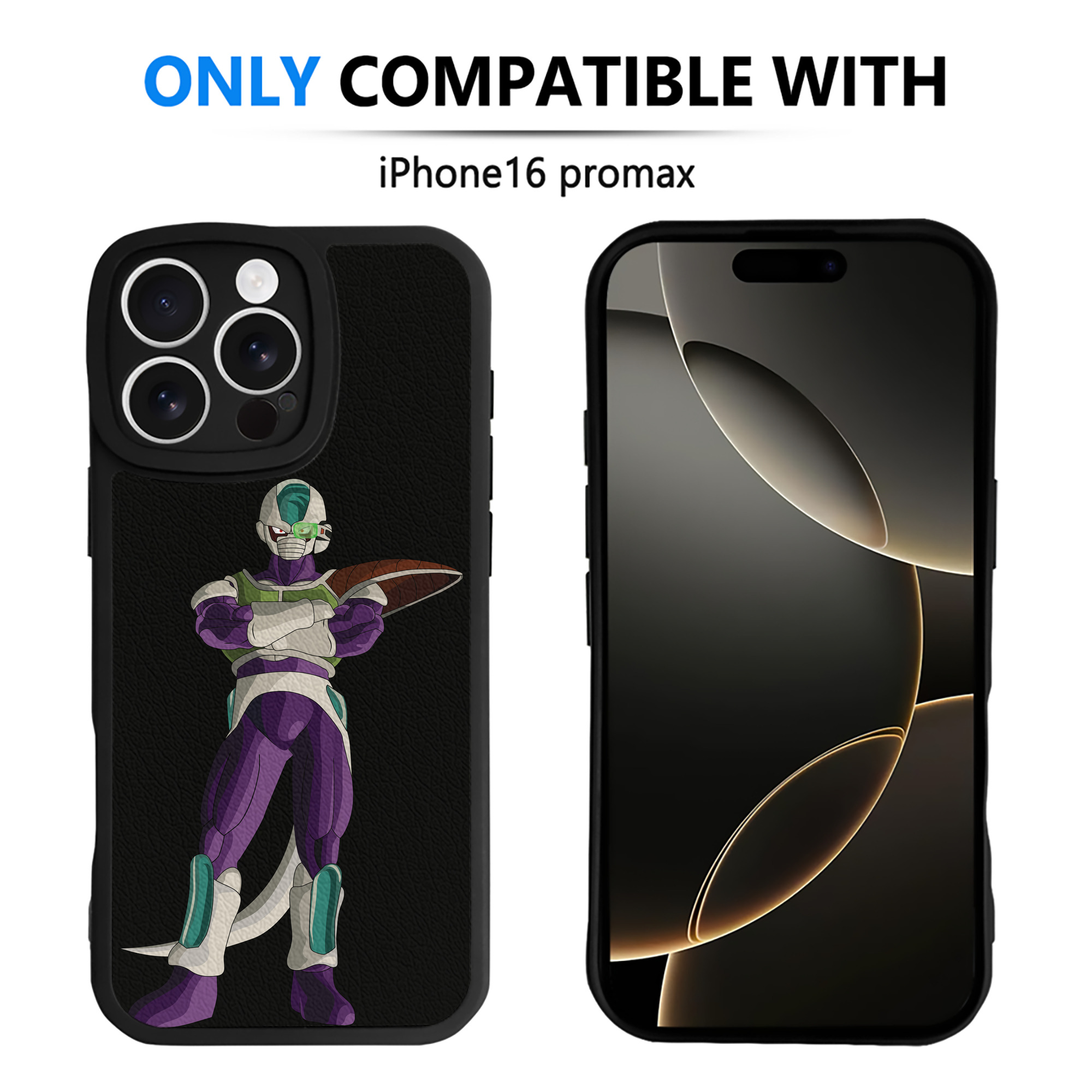 （画像用） ドラゴンボール フリーザ DRAGON BALL Frieza 【iPhone 16シリーズ対応】シリコンスマホケース（レザー調） 材質：シリコン